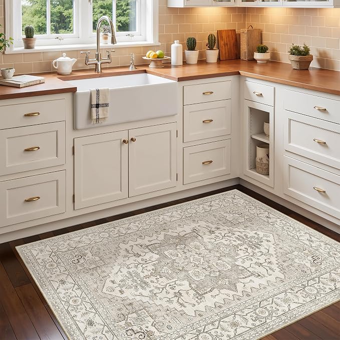 Madane Washable Entry Rug 3x4, Area Rugs