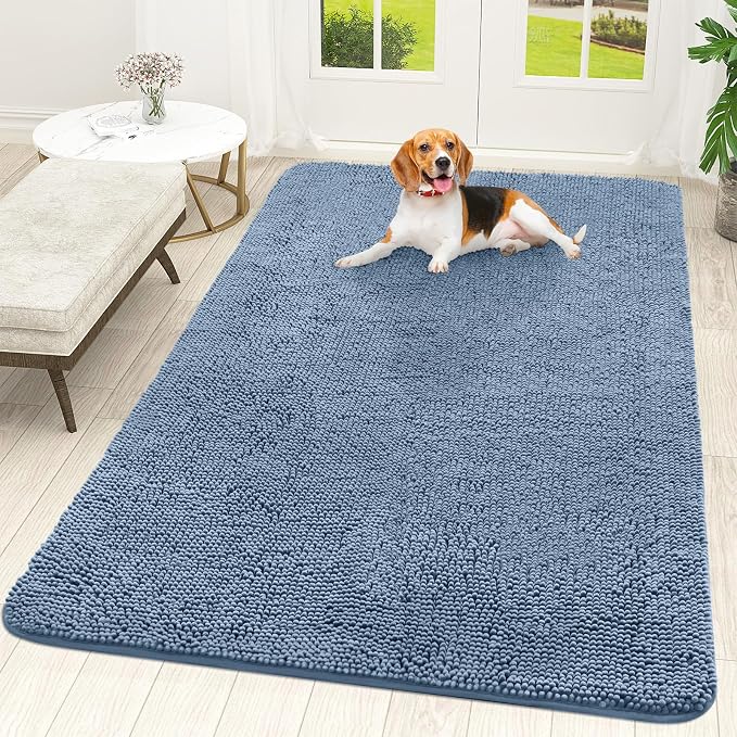 OLANLY Dog Door Mat for Muddy Paws 70x46, Absorbs Moisture and Dirt, Absorbent