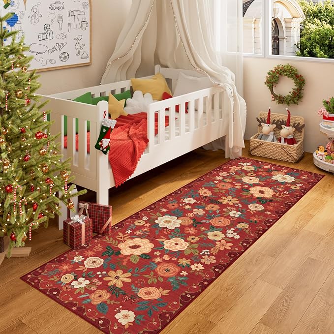 DUKINO 2x6 Runner Rug for Hallway, Washable Kitchen Runner Rug