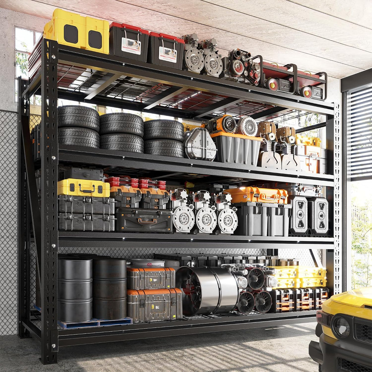 Romorgniz Garage Shelving Heavy Duty, 5000LBS Steel Rack for Garage, Shop