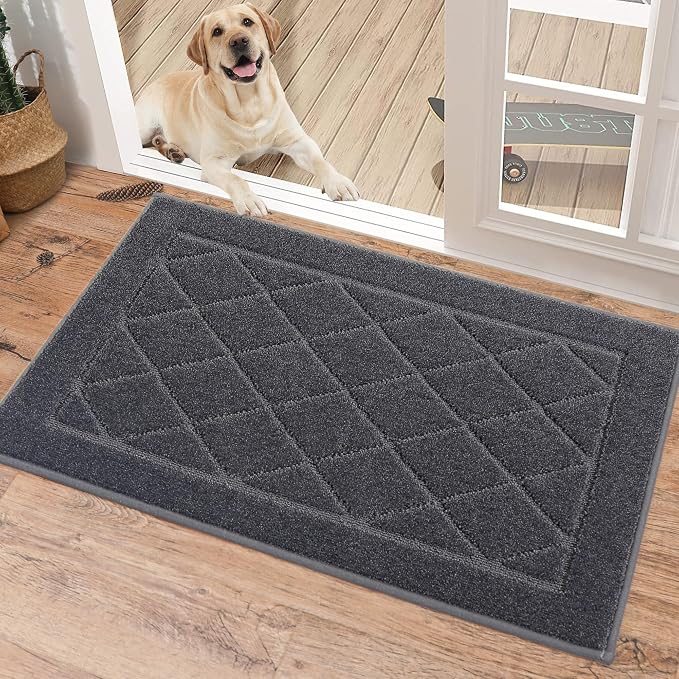 BEQHAUSE Dirt Trapper Door Mat 20" x 32", Doormat Non-Slip Entryway Rugs