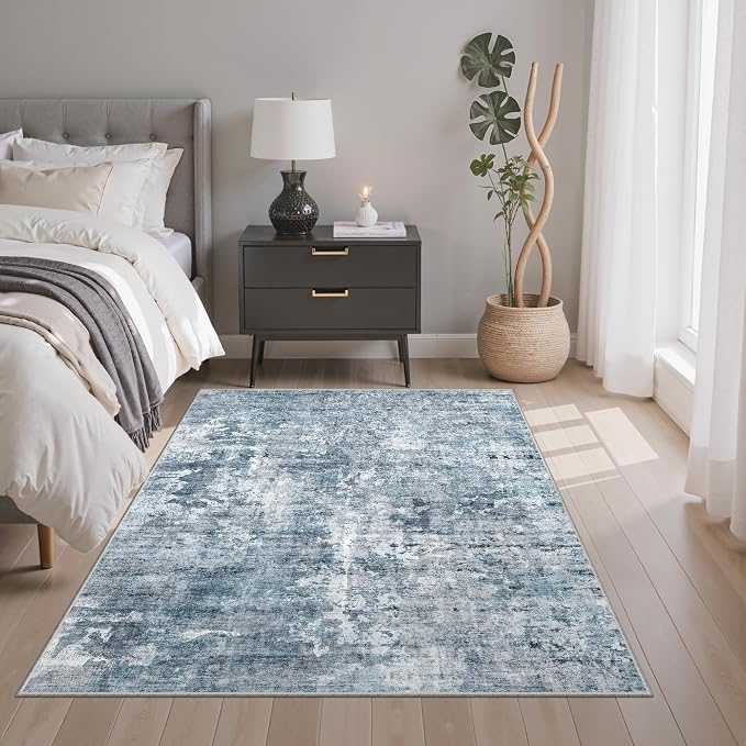 Soalmost 3x5 Rug, Small Area for Kitchen, Machine Washable Non-Slip Throw Rug