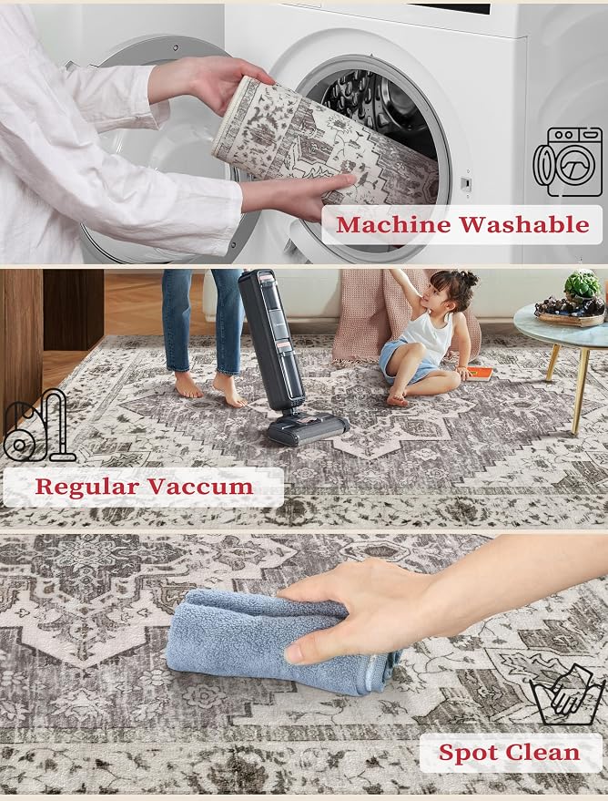 SERISSA Boho Washable Runner Rug