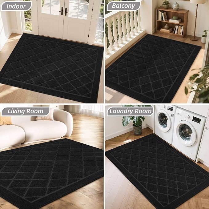 BEQHAUSE Dirt Trapper Door Mat 48" x 72", Doormat Non-Slip Entryway Rugs