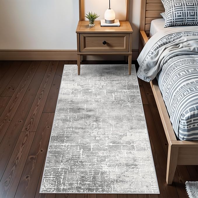 Washable Abstract 2x6 Kitchen Rug: Non-Slip Sink Stove Floor Mat