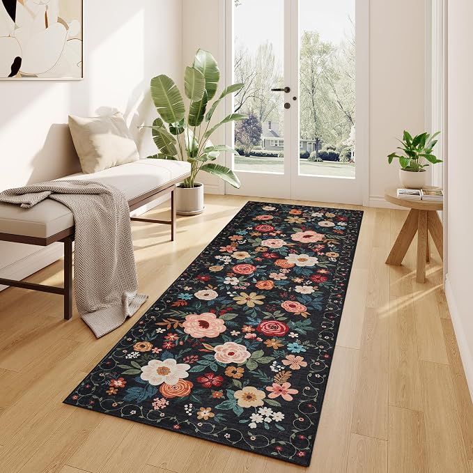 DUKINO 2x6 Runner Rug for Hallway, Washable Kitchen Runner Rug