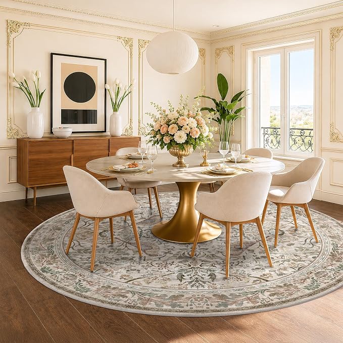 Hazo Haus Large 8ft Area Round Rug
