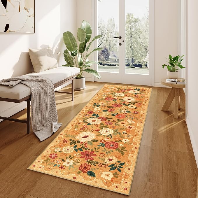 DUKINO Runner Rug, 2x10 Kitchen Hallway Carpet, Washable