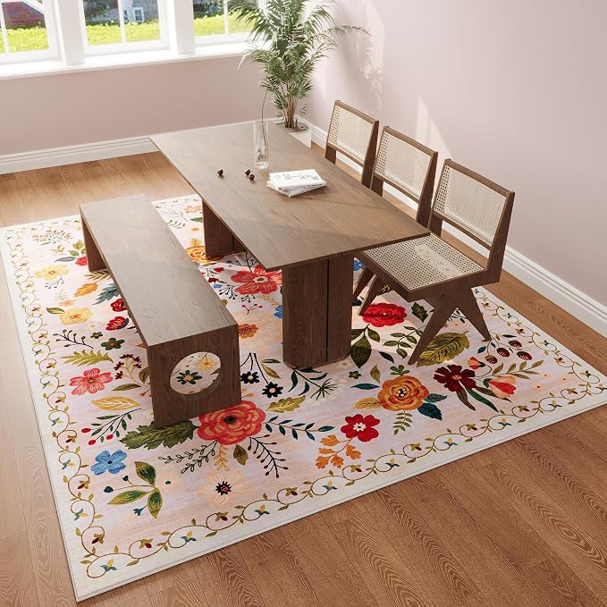 Rugcomf Area Rugs 8x10 Rug for Living Room Clearance Washable Boho Area Rug Non