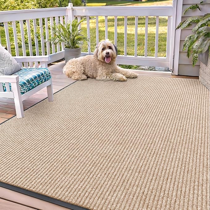 OLANLY Front Door Mat Indoor Outdoor Entrance, Waterproof Heavy Duty Doormat