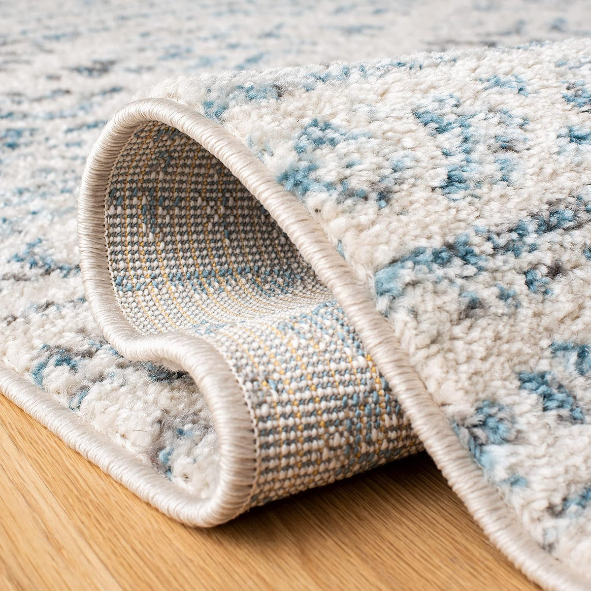 SAFAVIEH Tulum Runner Rug 2x17, Ivory & Turquoise TUL272E