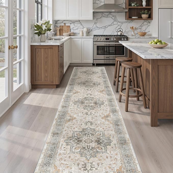 Madane Runner Rugs for Hallway 2x10 Long Washable Non-Slip Hallway Runner Rug