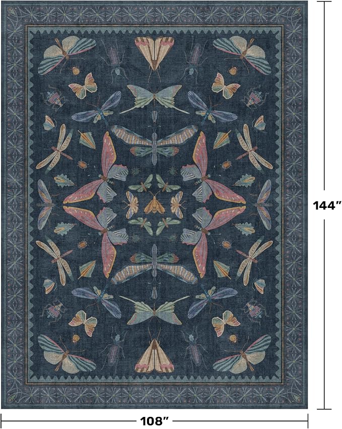 9x12 Washable Farmhouse Area Rug
