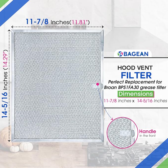 Bagean Stove Hood Vent Filter 11.8" x 14.3" BPS1FA30