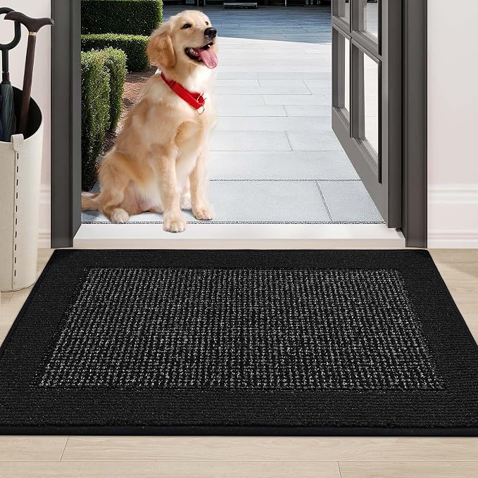 BEQHAUSE Indoor Door Mat 24" x 36", Dirt Trapper Door Mats Non-Slip Entryway