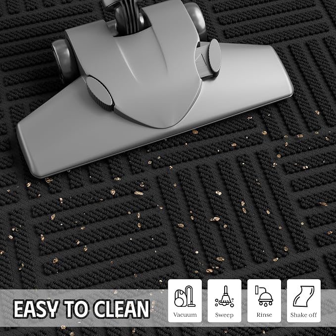 Dirt Trapper Door Mat 3' x 5', Rubber Backing Non Slip Heavy Duty Welcome Mat