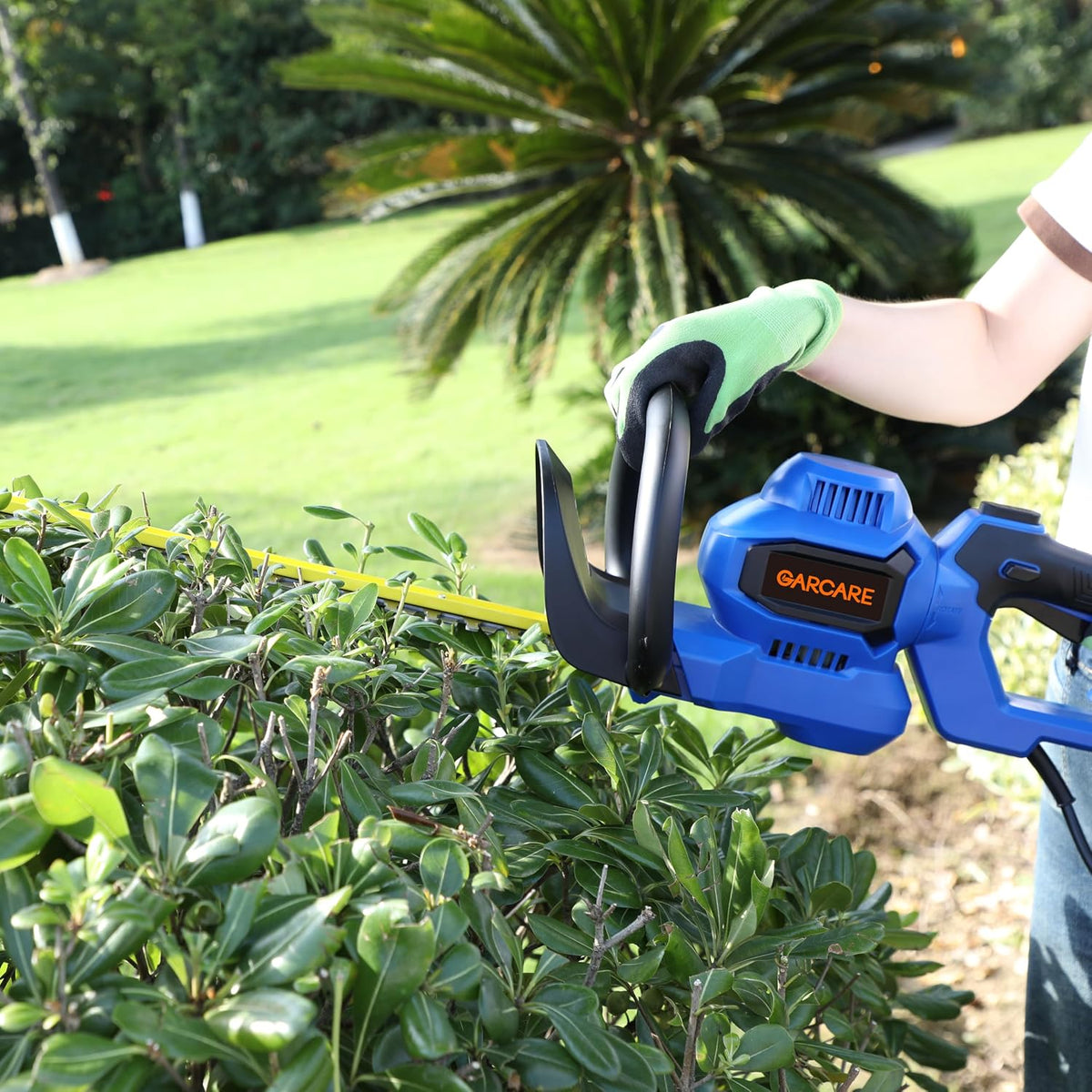 GARCARE 4.5Amp Corded Electric Hedge Trimmer with 24" Dual-Action Blade
