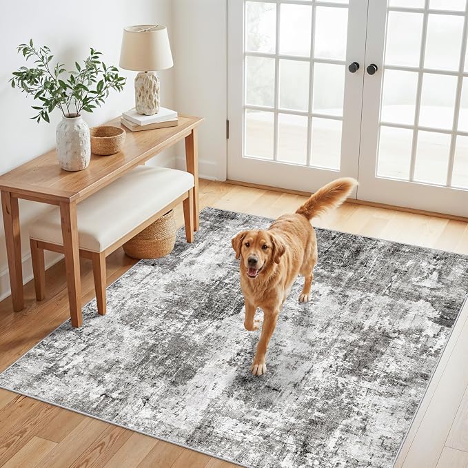 4x4 Square Entryway Rug Washable – Non-Slip Small Area Rug