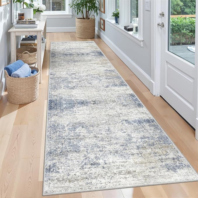 2x7 Runner Rug Non Slip, Thin Entryway Washable Rug