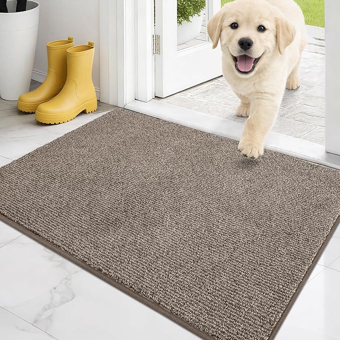 PURRUGS Dirt Trapping Door Mat 20" x 31.5", Non-Slip Machine Washable Entry Rug