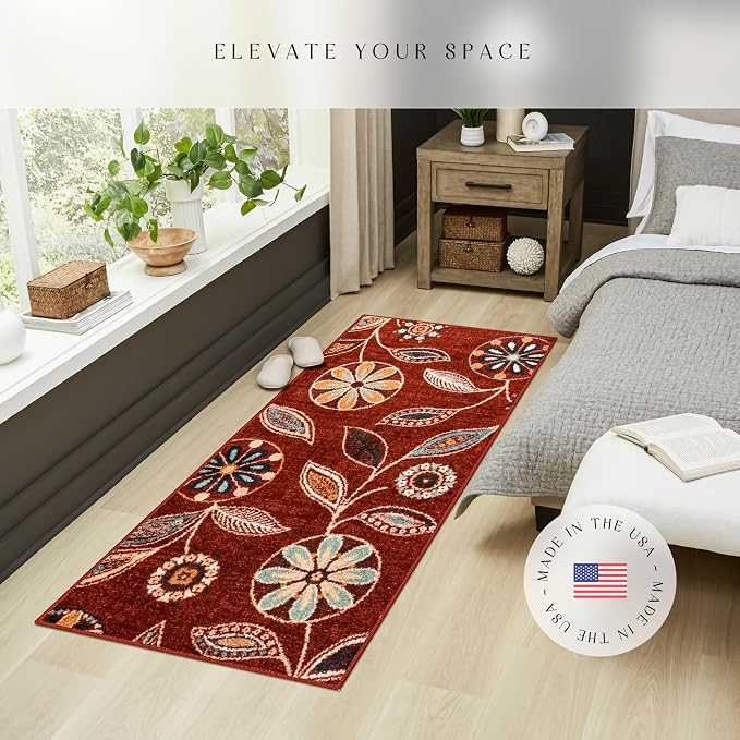 Maples Rugs Reggie Floral Runner Rug