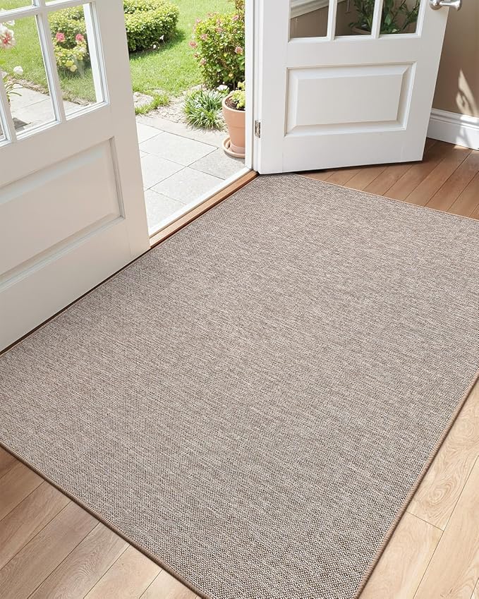 Color&Geometry Ultra Thin Indoor Door Mat 36"x56", Non Slip Rubber Backed Dirt