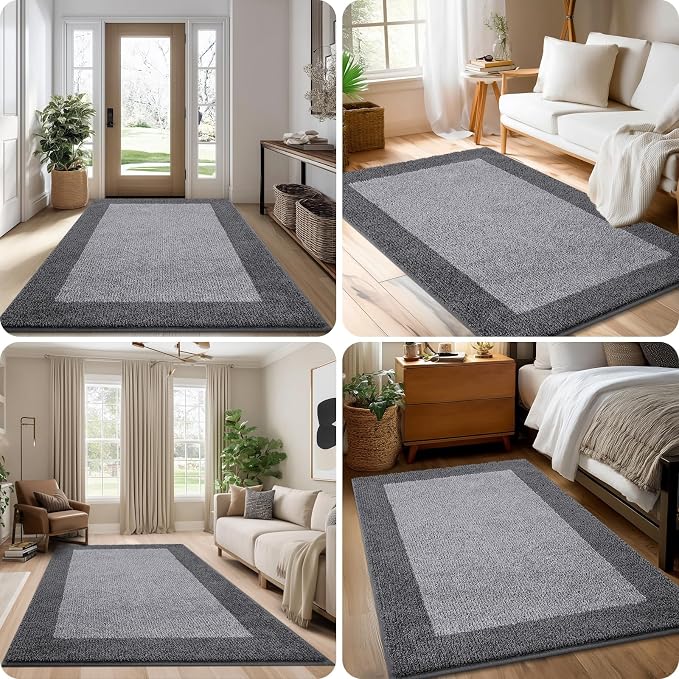 Washable Area Rug 36" x 36", Non Slip Kitchen Rug