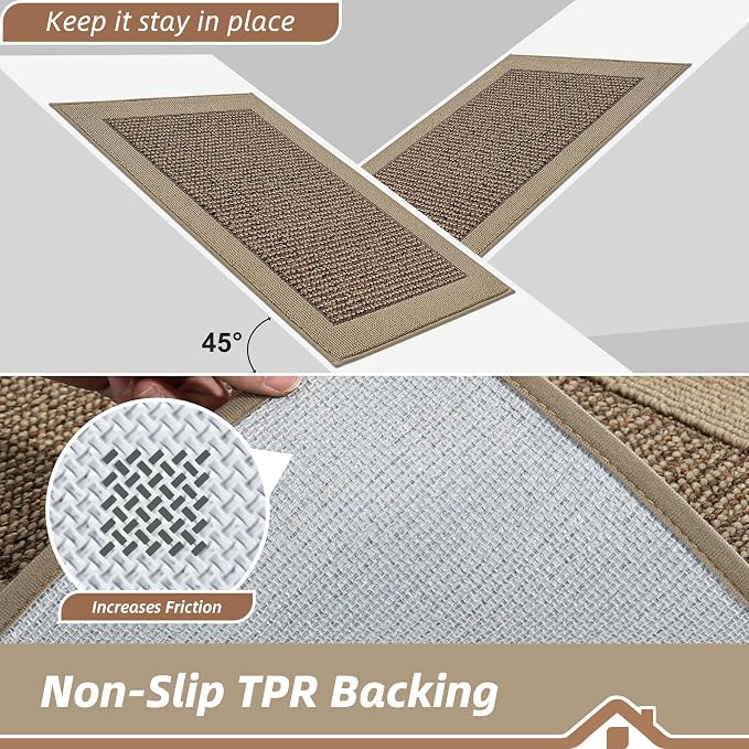 BEQHAUSE Indoor Door Mat 20" x 48", Dirt Trapper Door Mats Non-Slip Entryway