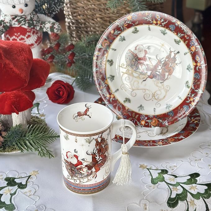 STP GOODS Porcelain Tea/Coffee Cup in Gift Box Fine Porcelain Coffee Cup Tea