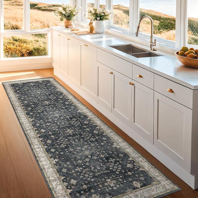 Black Washable 8ft Long Runners