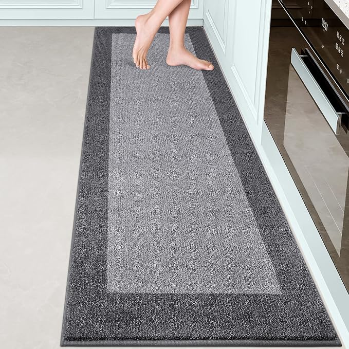 Machine Washable Kitchen Rug 24" x 84", Non Slip Kitchen Mat