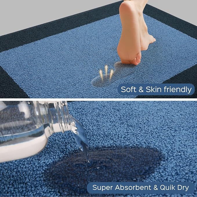 Machine Washable Throw Rug 24" x 36", Non Slip Kitchen Mat