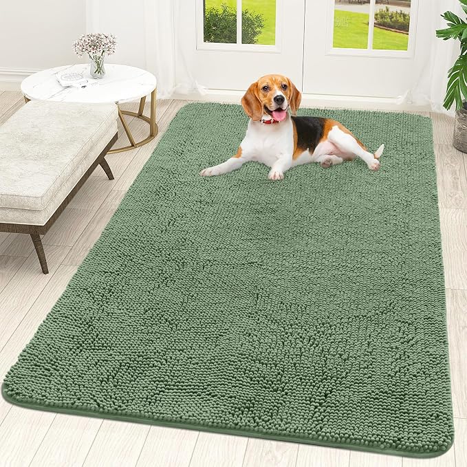 OLANLY Dog Door Mat for Muddy Paws 70x46, Absorbs Moisture and Dirt, Absorbent
