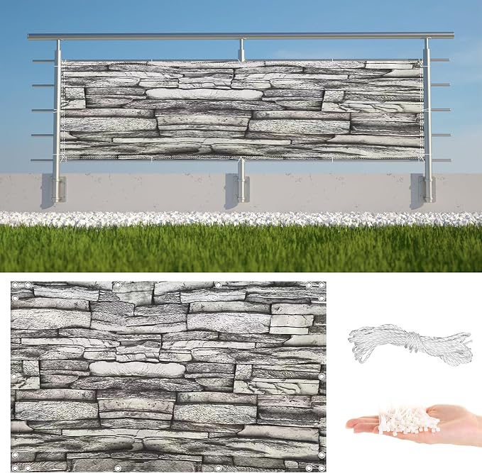 Privacy Screen Protector 4.6' x 23' UV-Resistant Visibility Reduction Privacy