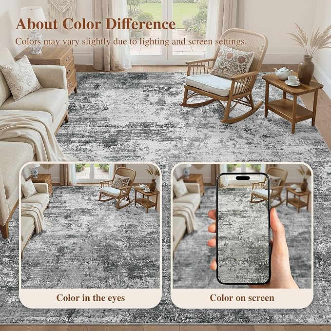 UERMEI 8x10 Area Rug for Living Room