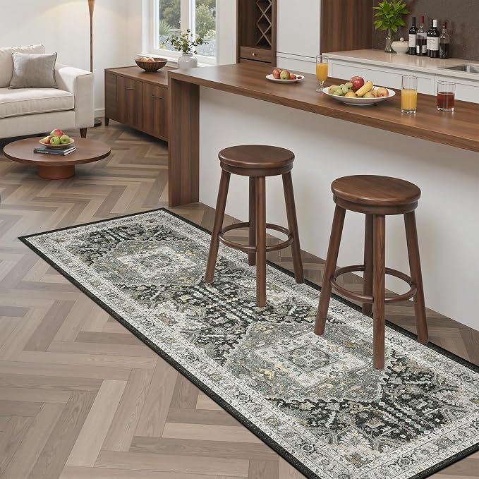Madane Washable Kitchen Runner Rug 2x6, Ultra-Thin Non-Slip Hallway Runner