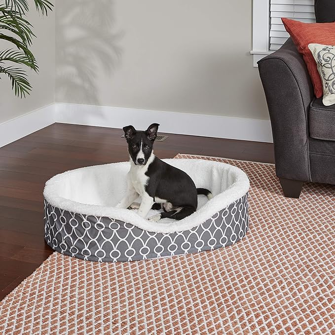 MidWest Homes for Pets Orthoperdic Egg-Crate Nesting Pet Bed w/ Teflon Fabric Protector, Large Gray