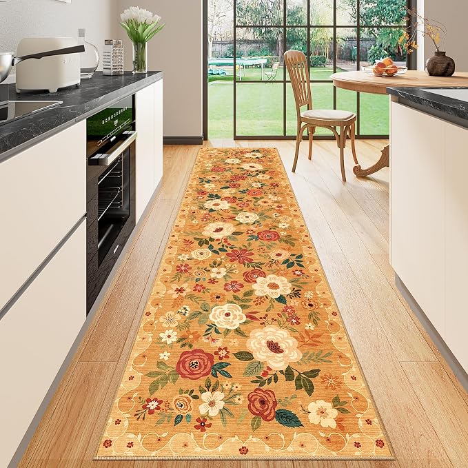 DUKINO 2x8 Runner Rug for Hallway, Washable Kitchen Runner Rug