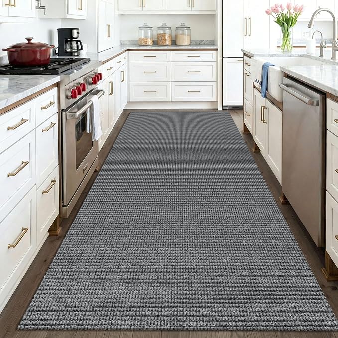 KOZYFLY Washable 4x6 Entry Woven Area Rug, Braided Throw Rugs