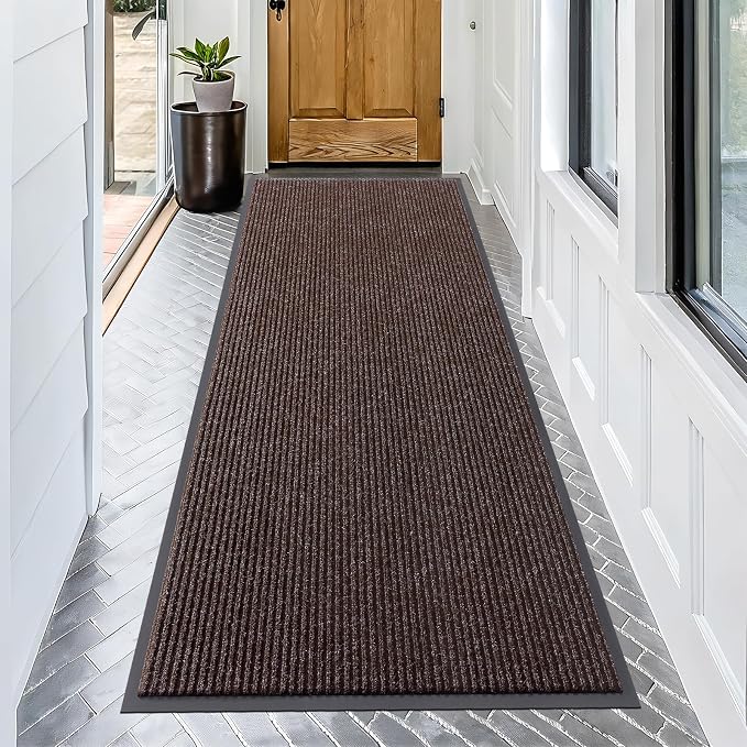 OLANLY Front Door Mat Indoor Outdoor Entrance, Waterproof Heavy Duty Doormat