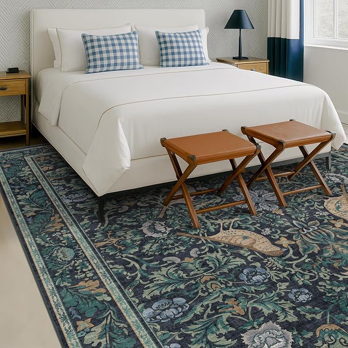 Soft Washable 9x12 Area Rug for Living Room, Bedroom Stain Resistant