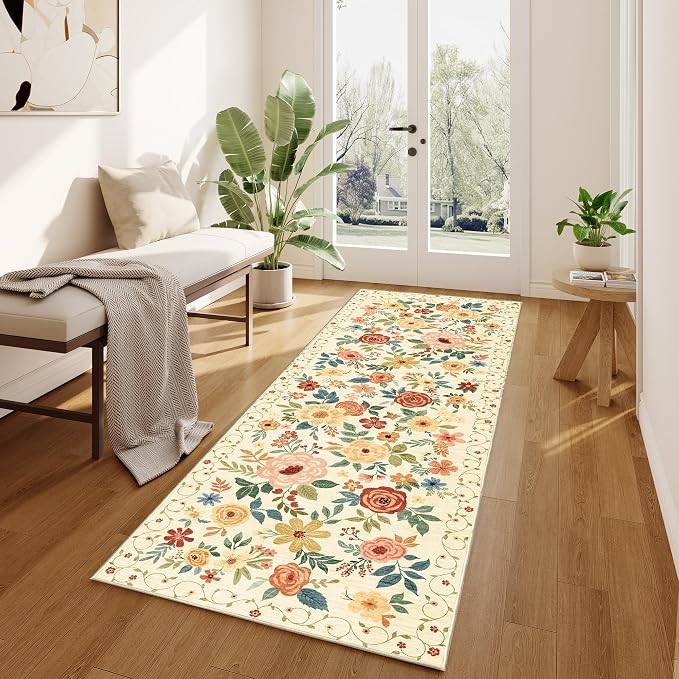 DUKINO 2x6 Runner Rug for Hallway, Washable Kitchen Runner Rug