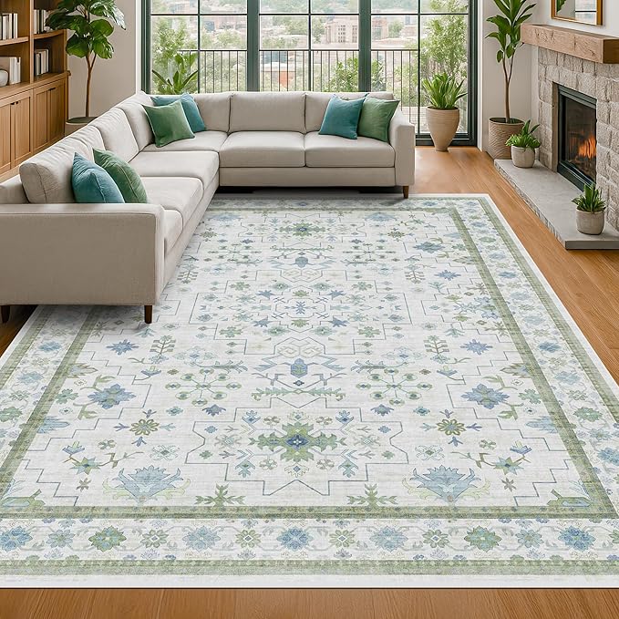 Hazo Haus Washable Rugs for Living Room 10x12