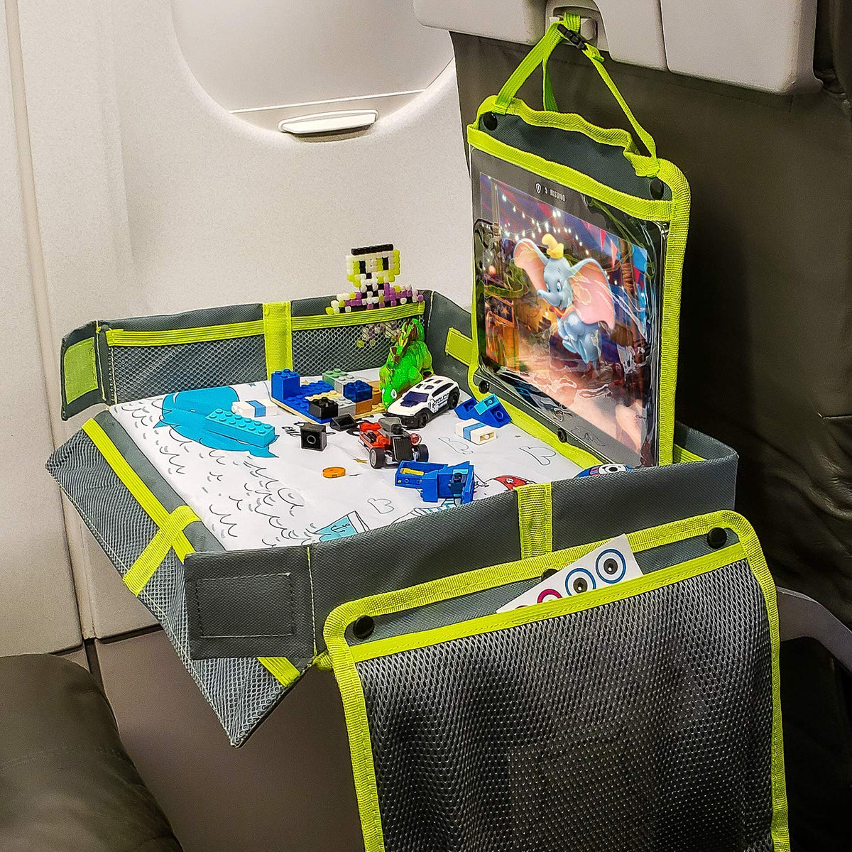 Gray Foldable Airplane Tray Placemat Cover