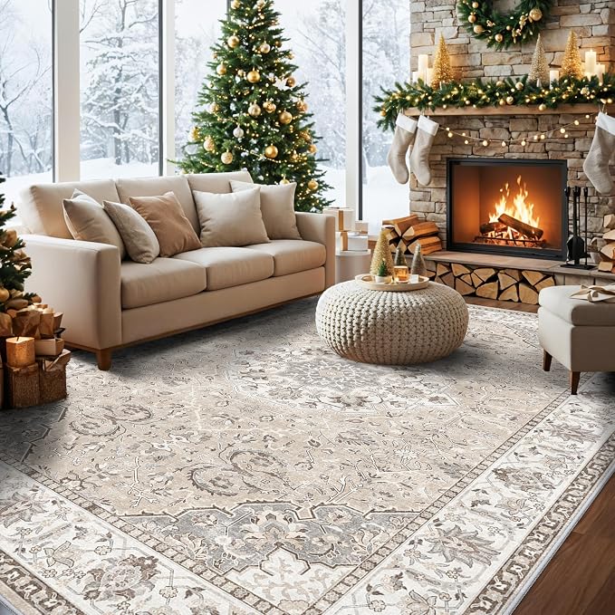 Washable Large 9x12 Area Rug