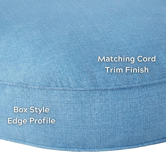 Gordie Round Indoor/Outdoor Pillow Style Dog Bed, Blue Heather, Small