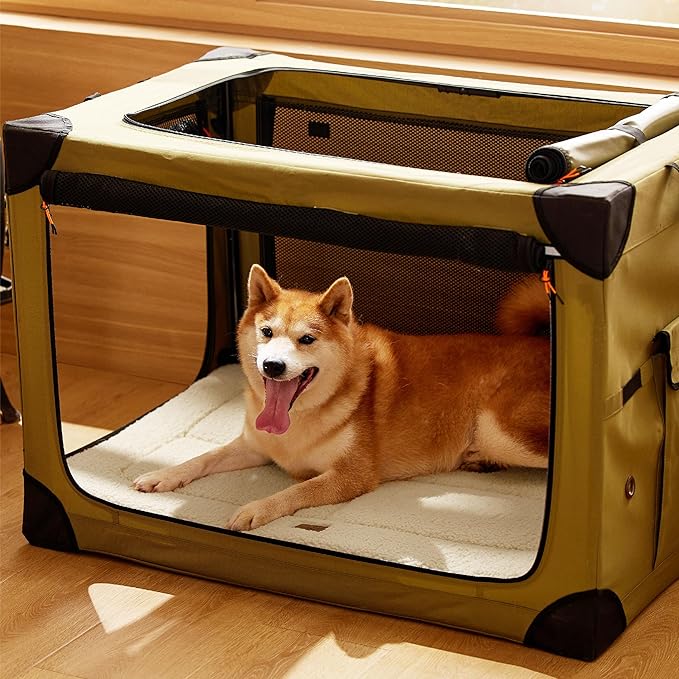 Bedsure Washable Dog Crate Bed for Large Dogs, Reversible Foam Floor Pet Mat, Versatile Lightweight Pet Crate Pad for Cages