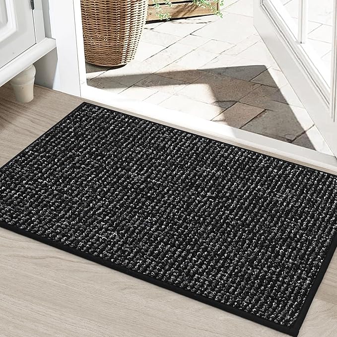BEQHAUSE Dirt Trapper Door Mat 24" x 36", Non-Slip Washable Doormats Entrance