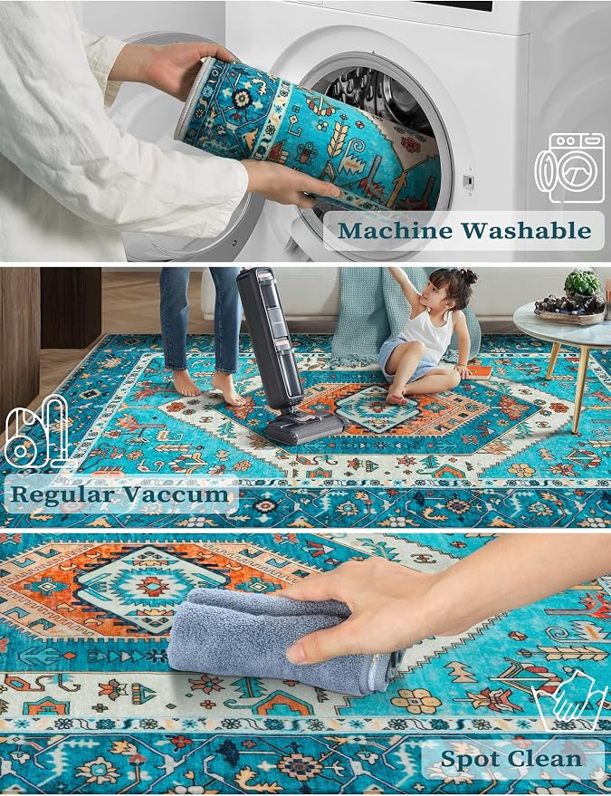 SERISSA Boho Washable Runner Rug