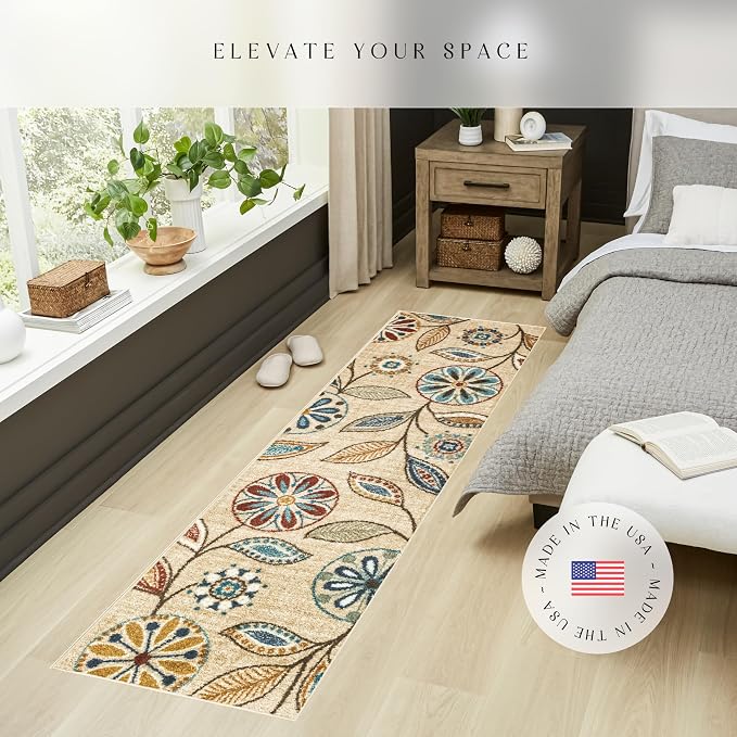 Maples Rugs Reggie Floral Runner Rug